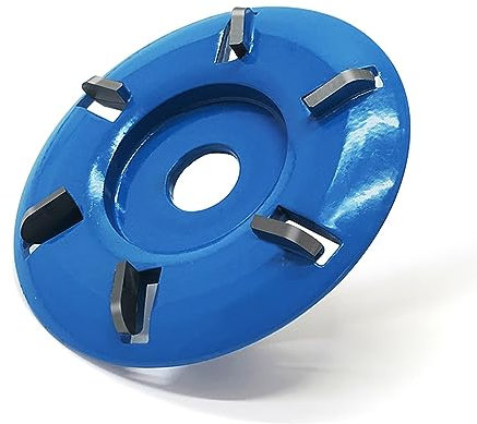 WEITARI Wood Carving Disc 6 Teeth Grinder Wheel Disc Angle Grinder Chainsaw Wheel Woodworking Disc Wood Shaping Wheel Chain Saw Disc Circular Saw Blade for Cutting Carving Shaping Wood(Arc Blade)