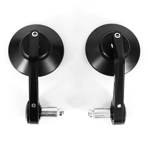 NEZIH Spiegel für Lenkerende Für für XJR 1300 2003-2009 2010 2011 2012 2013 2014 2015 Moto für Café für Racer Bar Fin Miroir Guidon Rétroviseurs Latéraux Seitenspiegel Motorrad (Farbe : Schwarz)