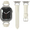 mxiixnai Correa para Apple Watch, Correa de Cuero Compatible con 49mm 46mm 45mm 44mm 42mm, Apple Watch Band para iWatch Series Ultra 2/1 SE 10 9 8 7 6 5 4 3 2 1,Luz Estelar/Luz Estelar