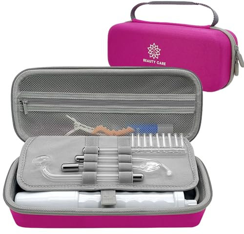 High Frequency Wand Case for Nuderma/Houzzi/Uupas/Titoe,Hard Storage Protective Carrying Case Compatible with Portable Handheld Skin Therapy Wand Machine and Attachments (Case Only)