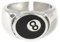 CYBUCH 8-Ball-Pool-Ball-Ring, Verstellbare Zahl, Schwarz, 8 Acht-Pool-Billard-Ring, für Pool-Liebhaber, Billard-Männerring, 500704380