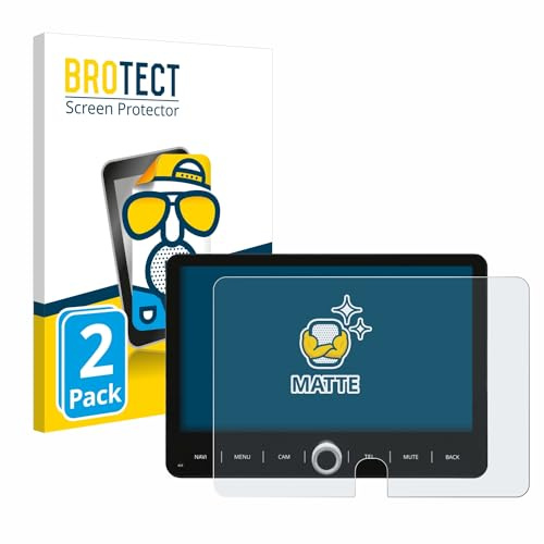 BROTECT Schutzfolie für Dynavin D9-T5TP | 2 Stück Entspiegelnder Displayschutz Made in Germany Matte Displayschutz-Folie Anti-Reflex Anti-Fingerprint Einfache Montage