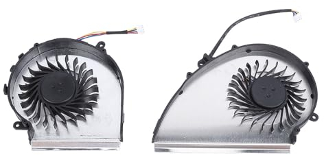 GE72VR CPU GPU Fan, CPU GPU Fan Cooler Set for MSI GE72VR GP72VR GL72VR MS 179B 4 Pin PAAD06015SL Notebook Computer, 1 Pair of CPU GPU Fans with Repair Kit
