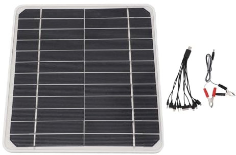 HELEVIA Chargeur de Batterie de Voiture de Panneau Solaire de 10 W 12 V Panneau Solaire de 10 Watts 12 Volts pour Charger des Batteries de Téléphone Portable de Voitures