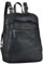 Benthill Rucksack Echt Leder - Damen Herren Daypack - Backpack Lederrucksack - Cityrucksack, Farbe:Schwarz