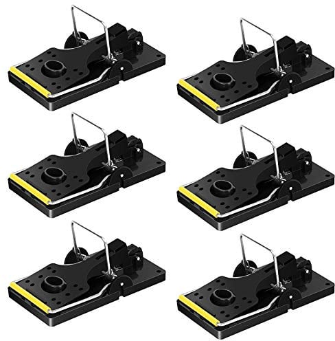 Rat Traps Large Size, Mouse Traps That Kill Instantly, Professional Heavy Duty Snap Trap, Reusable Rodent Traps for Indoors Outdoors, Also Work for Mouse, 6 Pack