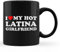 White Mug with Handle I Love My Hot Latina Girlfriend I Heart My Hot Latina Gf Ceramic Mug Novelty Coffee Mug Modern Ceramics Coffee Cup for Kitchen Tea 330Ml