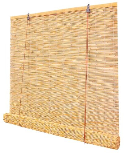 Bambusrollo,Bambus-Rollo,Breit Schilf Vorhang Wetterfest Sonnenschutz Rollo Bambus Sichtschutz Rollo Mit Lifter Bambus Raffrollo Anti-UV for Fenster/Terrasse/Balkon(150x310cm/59x124in)