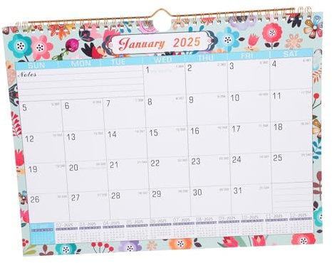 TOGEVAL Monatlicher Wandkalender 2024–2025 Familien-Wandkalender täglicher Gebrauch Terminkalender zum Aufhängen