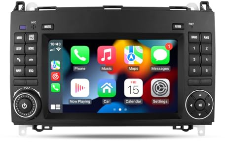 7 Android Auto GPS Radio Navigator Carplay Replacement for Mercedes Benz A B Class W169 A150 A160 CDi A170 A180CDi A200 W245 B150 B160CDi B170 B180CDi B200 mit GPS Bluetooth FM RDS TPMS SWC DAB DVR