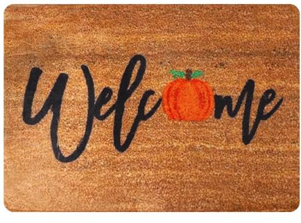 NEW-YIJUNSHUN Halloween Door Mat, Thanksgiving Day Autumn Welcome Decorative Pumpkin Doormat Mat Anti-Slip Blanket Non Slip Halloween Bathroom Rug for Front Door Entrance