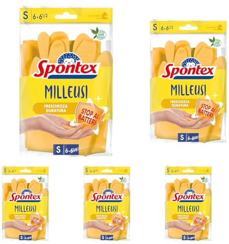 Spontex Guanti Milleusi Taglia S (Confezione da 5)