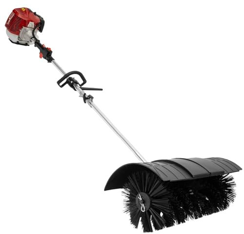 Sweeper Artificial,Gas Powered Brush Broom,Grass Sweeping Brush Cleaner,2-Stroke Petrol Engine Brush, Electric Snow Blower Clearing Device, Petrol Engine, Snow Plough Sweeper