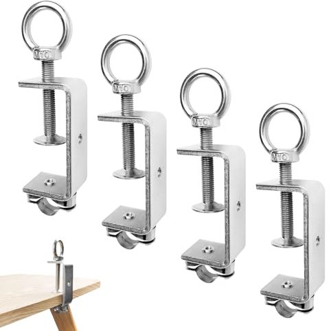 4 Pièces C Pinces Serres-Joints, Acier Inoxydable Pince Serre Joints, Ouvertures de Serre Joint 75 mm, Réglable Serre Joint Menuisier, Plage de Serrage 26-69 mm, pour Travail Bois, Soudage Bois (1)