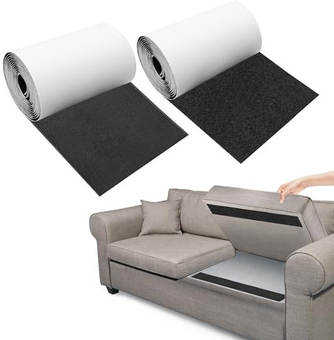 Cuscino antiscivolo per divano, 15 cm x 300 cm, nastro arrotolato con forte adesivo per superfici lisce, cuscinetti in nylon per evitare che i cuscini del divano scivolino (15 cm x 3 m)