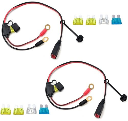 2PCS Wire Harness Compatible with NOCO GC008 X-Connect,Smart Batteries Trickle Charger Cable with M10 (3/8in) XL Eyelet Terminal Connector