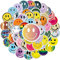 120 Stück Smiley Aufkleber Groß, Smiley Sticker, sticker smiley (5 cm) Colorvolle EmojiSticker für Scrapbooking, Notizbücher und Kids Spielzeug