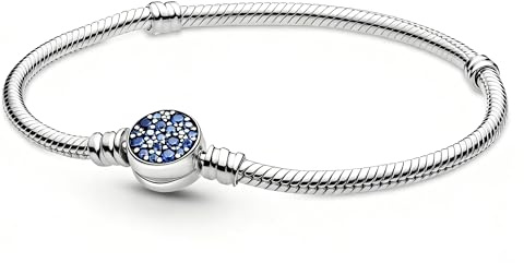 QOAUPO Schlangen Gliederarmband mit Kugelverschluss,Damen Love Charm Armband 925 Sterling Silber,Metall Basis Armbänder Kompatibel mit Charms und Anhängern