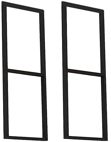 Support d'étagère tubulaire carré (sans planche), étagère de plafond de 30 cm x 80 cm avec vis de fixation, étagères suspendues en métal, for cuisine(Black,2 Pack)