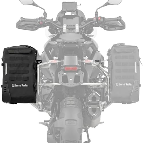 Lone Rider Semi-Rigid Motorrad Seitenkoffer 38L für BMW - Wasserdicht | 100% wasser-/staubdichter Softgepäck-Koffer, Schnellverschluss. Sicherer als Alu-Hartschalen. Ohne Träger.
