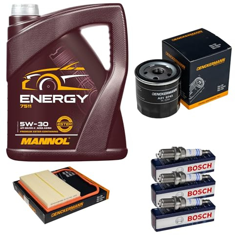 EISENFELS Inspektionspaket enthält 5 L Motoröl Energy 5W-30 Ölfilter Luftfilter Zündkerze für UP 121 122 BL1 BL2 1.0 Polo 6R 6C