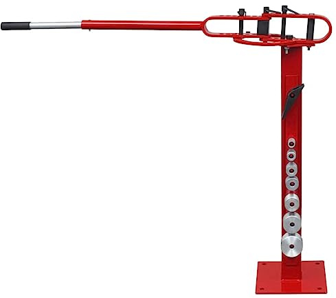 Stahlrohrbiegemaschine mit Bodenbefestigung manuelle Bedienung, 7 Matrizen für Rohrbieger und Stangenbieger, geeignet für Metallrohr, Kupferrohr, Verbundrohr