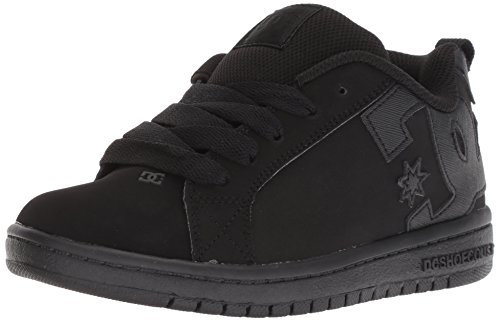 DC Court Graffik Skate-Schuh, Schwarz/Schwarz, 35.5 EU