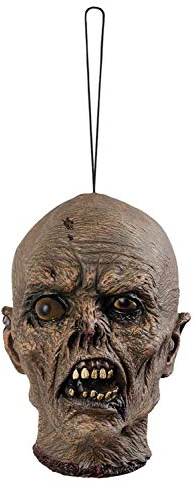 Boland 72199 - Dekoration Vodoo Kopf, circa 25 x 17 cm, Deko für Halloween und Karneval, Hängedeko für die Horror Party