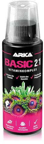 ARKA Basic 2.1 Vitaminkomplex hochkonzentriert, für verbesserte Vitalität und Gesundheit von Korallen, 118ml