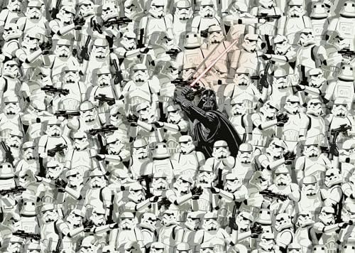 Ravensburger Puzzle 1000 Teile, Challenge Star Wars - Darth Vader und Seine Klonkrieger als herausforderndes Puzzle für Erwachsene und Kinder ab 14 Jahren, Weiß, 27 x 20