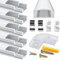 Chesbung U Shape Led Aluminum Channel, 10 Pack 1Meter/3.3ft Led Aluminum Profile with Milky White Cover, LED Channels and Diffusers with End Caps, Mounting Clips, Corner Connectors for LED Strip Light