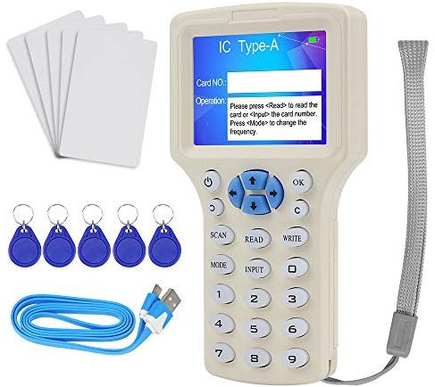 Dongyang NFC Clever 10 Frequenz RFID Schreiber/Leser/Vervielfältiger 125KHz 13.56MHz USB Programmierer Schlüsselanhänger Kartenleser UID Decoder + 10pcs UID Karte Keys
