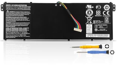 K KYUER AC14B8K AC14B3K Laptop Akku für Acer Aspire R11 R3-131T R5-471T R7-372T R7-371T R5-571T E5-721 E5-731 E5-771G E5-731G ES1-572 ES1-711 ES1-711G A515-51G A515-52G A517-51G V3-111 V3-112P V3-371