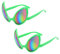 NUOBESTY skurrile Alien Brille Alien Kostüm Brille dekorative Brille Foto Requisiten Party Brille Party Favors 2 Stück (grüner Rahmen)
