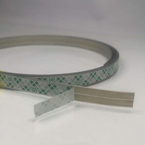 Cavo di collegamento LED trasparente, autoadesivo, prodotto al metro; 8 mm, 12 V-24 V, 2 poli, 1 metro di cavo piatto trasparente, fai da te