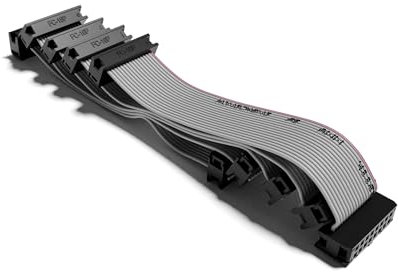 ExcelValley - 5-Pack - Eurorack Flachband Stromkabel Modularer Synth Synthesizer [16 zu 16 Stifte | 50 cm - 19,69]