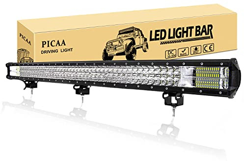 PICAA led Arbeitsscheinwerfer Bar, 39 Zoll 540W 7D Lichtbalken Wasserfest | LED Lichtleiste,12V 24V,Rri-Reihe,Zusatzscheinwerfer Bar,Spot Flutlicht Kombination,für SUV Offroad ATV UTV Traktor 4x4 Auto
