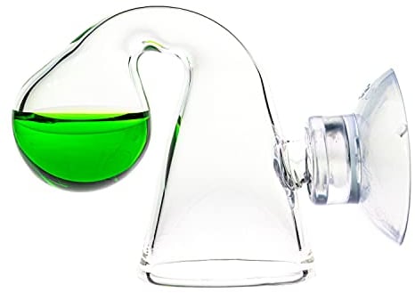 OCOPRO Echtglas CO2 Langzeittest mit u. ohne Indikatorlösung für Aquarien (Kuppel-Design, OHNE 18ml Indikatorlösung)