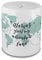 Adventure Fund Ceramic Money Box Savings Jar Personalised Name and Text Featuring World Map of Travels