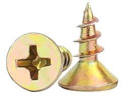 Viti M3 Phillips per legno, viti a testa svasata zincate, viti autofilettanti a testa piatta per legno, M3 x 6 mm, 100 pezzi adatti per fai da te, pavimenti in legno, mobili, pareti, ponti, plastica,