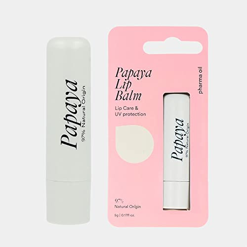 Pharma Oil Protective Lip Balm Papaya, 5 g I Intensive Care Vaseline Enriched with Shea Butter for Dry Lips I Paraben Free I No Artificial Colors, Perfect as a Gift