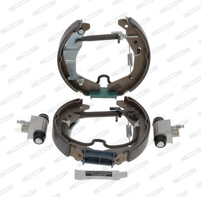 FERODO FMK617 Bremsenset Trommelbremse Bremsbacken Satz mit Radbremszylinder Hinten Kompatibel mit OPEL AGILA A H00, SUZUKI IGNIS II, SUBARU JUSTY III G3X | Kompatibel mit: OPEL AGILA, SUBARU JUSTY III, SUZUKI IGNIS II, WAGON R+ Schrägheck