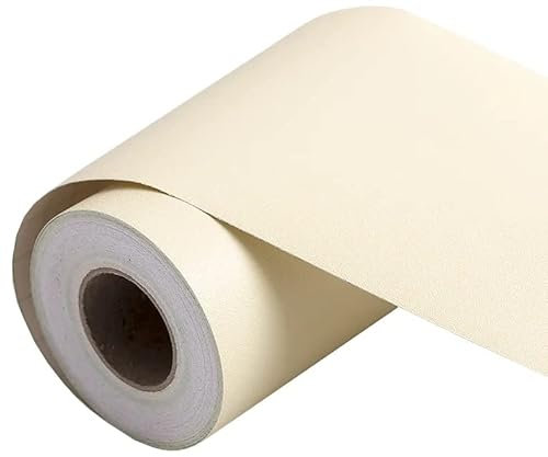 Bordure De Papier Peint Frise Murale Adhesive Bordure Papier Peint Frise Autocollante Pour Cuisine, Salle De Bains, Plafond, Salon, Chambre DéCoration Murale Jaune PâLe 15cm X 500cm