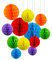 ZYOOO 12pcs Rainbow Honeycomb Ball Decorations Colorful Hanging Tissue Paper,6 Color of 10 Inch,6 Inch