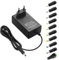 ALITOVE Universal Netzteil 12V 3A DC 12 Volt 3000mA Transformator Max 2A 1.5A 1A 0.5A mit 10 Spitzen für LED Lichtstreifen CCTV Kamera Radio Gehäuse Lüfter