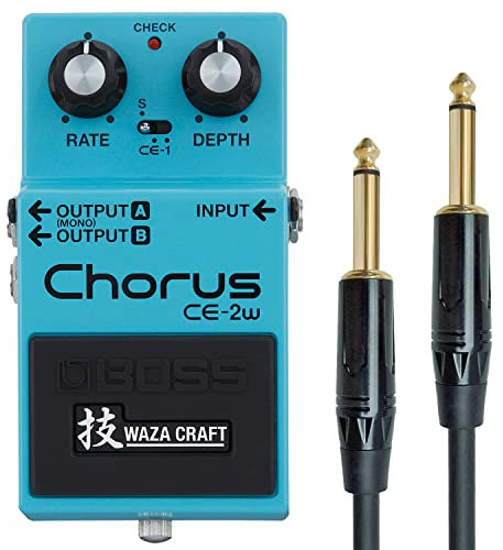 Boss CE-2W Waza Craft Stereo Chorus Effektgerät Pedal + keepdrum Klinkenkabel