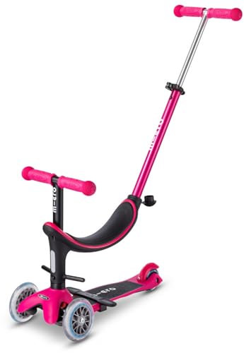 Micro | Trottinette Évolutive Mini Micro 3en1 Révolution | Trottinette 3 Roues | Guidon Réglable | 1 à 6 Ans | Rose