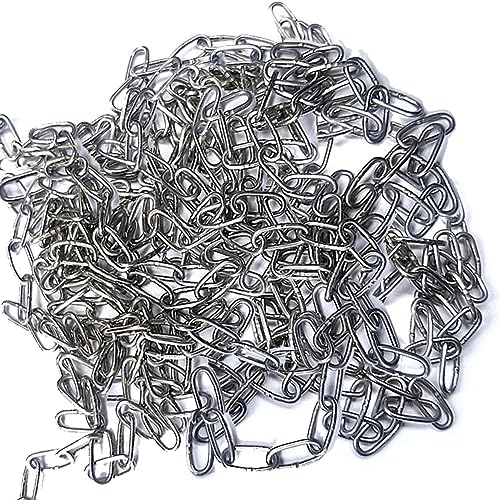 KAIISSA Edelstahlkette Starke, Hochbelastbare Geschweißte Kettenglieder zum Aufhängen von Zäunen, Gehen mit der Hundekette, Schwenkkette, Trocknen der Wäschekette, Maximale Belastung 15KG, 1,5mm - 10M