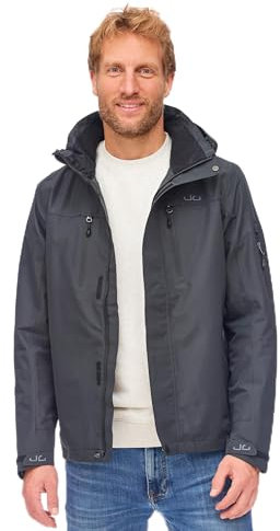 Jeff Green Herren Atmungsaktive wasserdichte Outdoor Funktionsjacke Harstad 12.000mm Wassersäule, Größe:3XL, Farbe:Deep Black