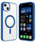 Custodia magnetica con bordo a colori Hz, custodia magnetica per iPhone (iPhone 15 Plus, blu oceano)